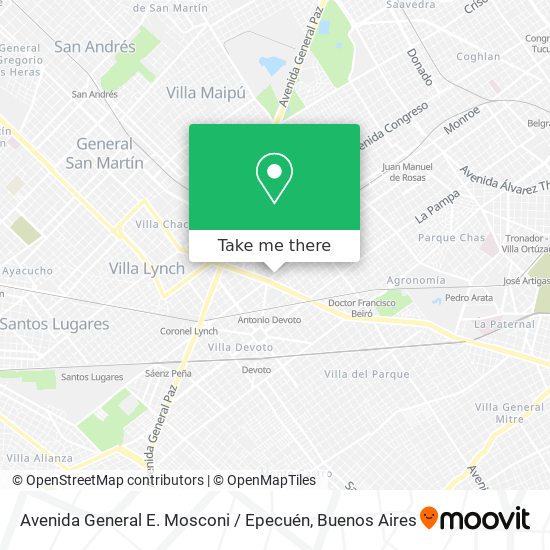 Avenida General E. Mosconi / Epecuén map