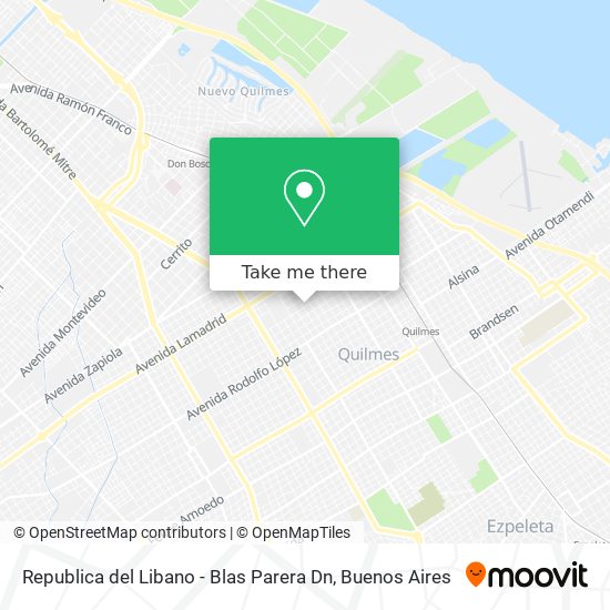 Mapa de Republica del Libano - Blas Parera Dn