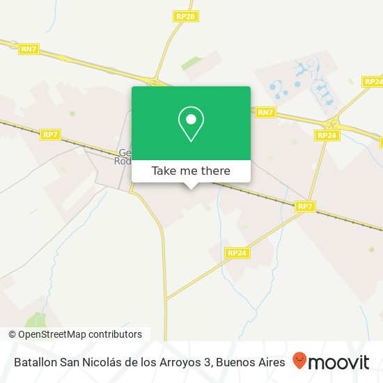 Batallon San Nicolás de los Arroyos 3 map