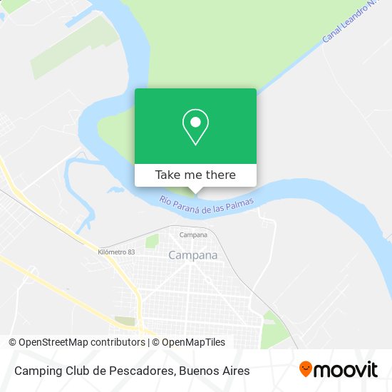 Camping Club de Pescadores map