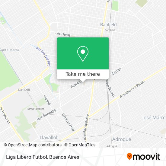 Liga Libero Futbol map