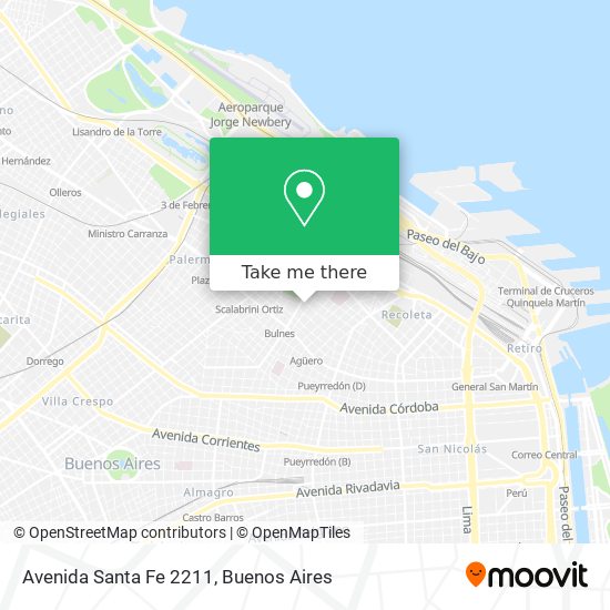 Avenida Santa Fe 2211 map