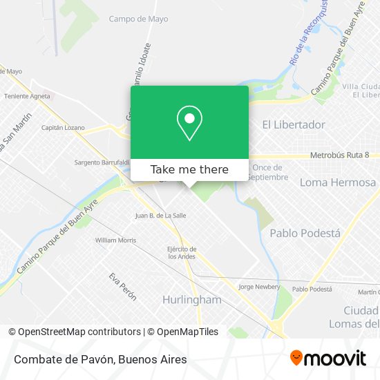 Combate de Pavón map