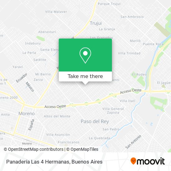 Mapa de Panadería Las 4 Hermanas