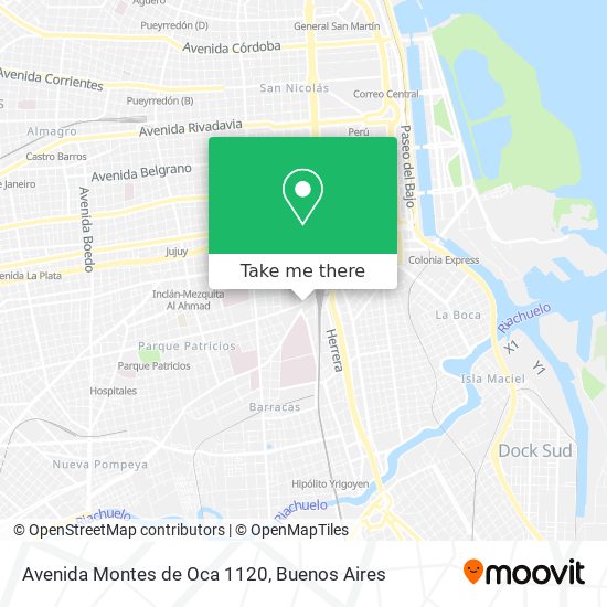 Avenida Montes de Oca 1120 map