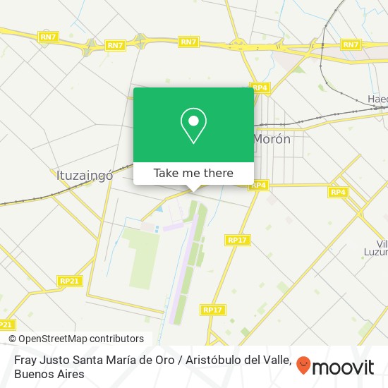 Mapa de Fray Justo Santa María de Oro / Aristóbulo del Valle