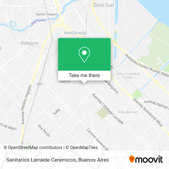Mapa de Sanitarios Larralde Ceramicos