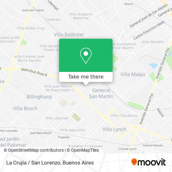 Mapa de La Crujía / San Lorenzo