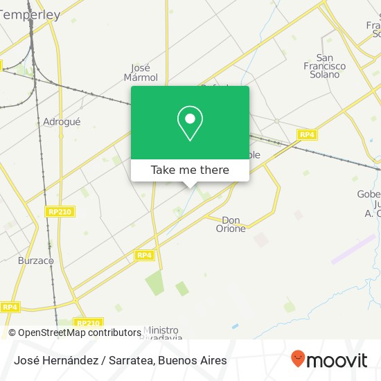 José Hernández / Sarratea map