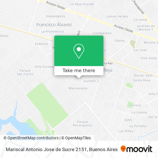 Mariscal Antonio Jose de Sucre 2151 map