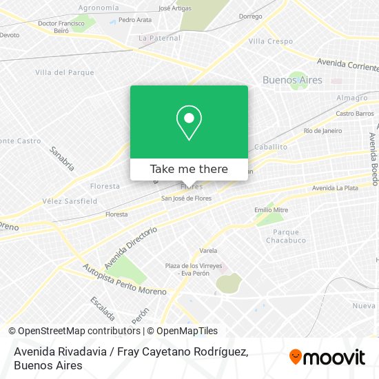 Avenida Rivadavia / Fray Cayetano Rodríguez map