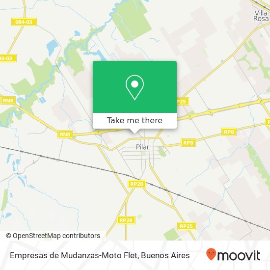 Empresas de Mudanzas-Moto Flet map