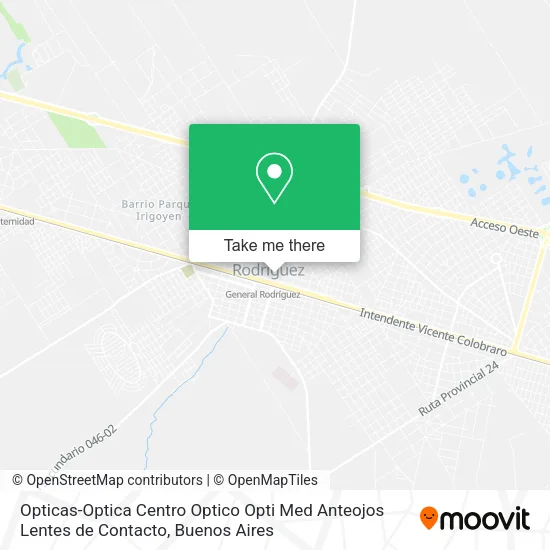 Opticas-Optica Centro Optico Opti Med Anteojos Lentes de Contacto map
