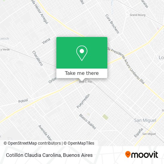 Mapa de Cotillón Claudia Carolina