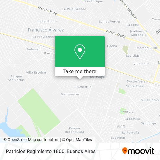 Patricios Regimiento 1800 map
