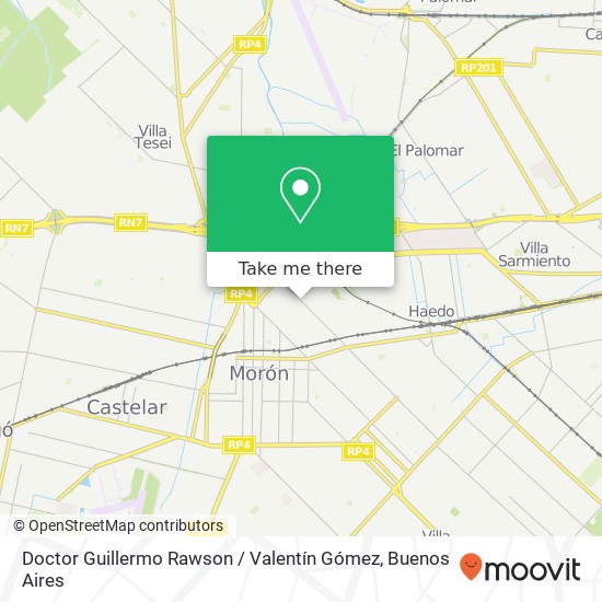 Doctor Guillermo Rawson / Valentín Gómez map