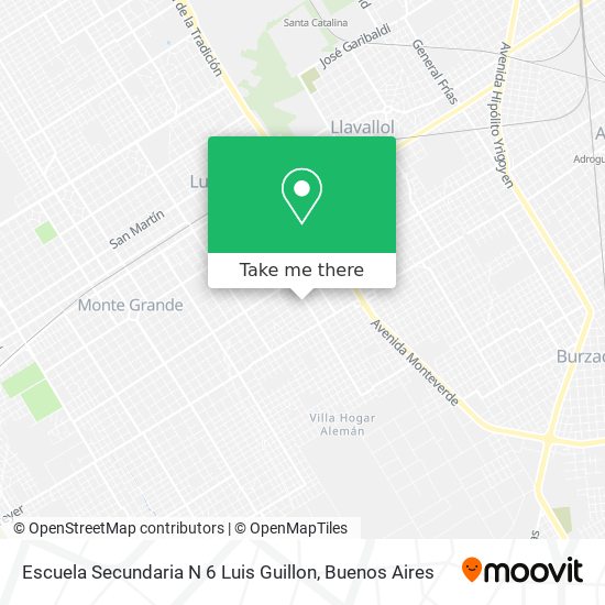 Escuela Secundaria N 6 Luis Guillon map