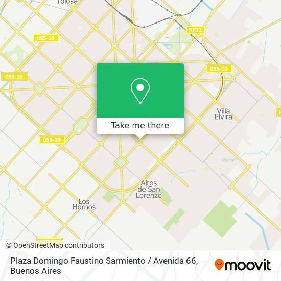 Mapa de Plaza Domingo Faustino Sarmiento / Avenida 66