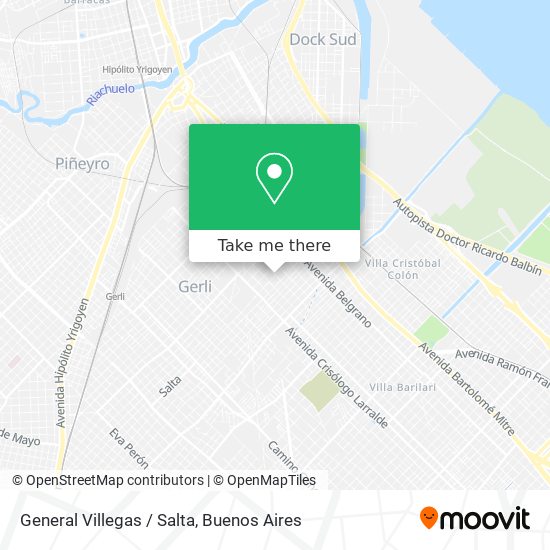 General Villegas / Salta map