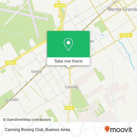 Canning Boxing Club map