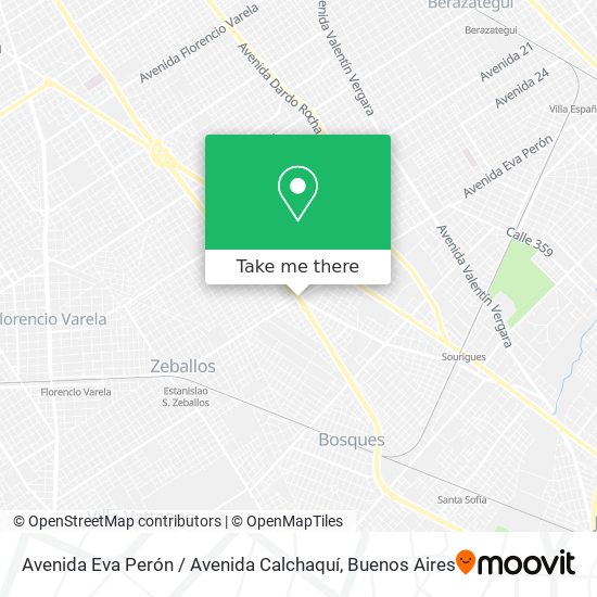 Avenida Eva Perón / Avenida Calchaquí map