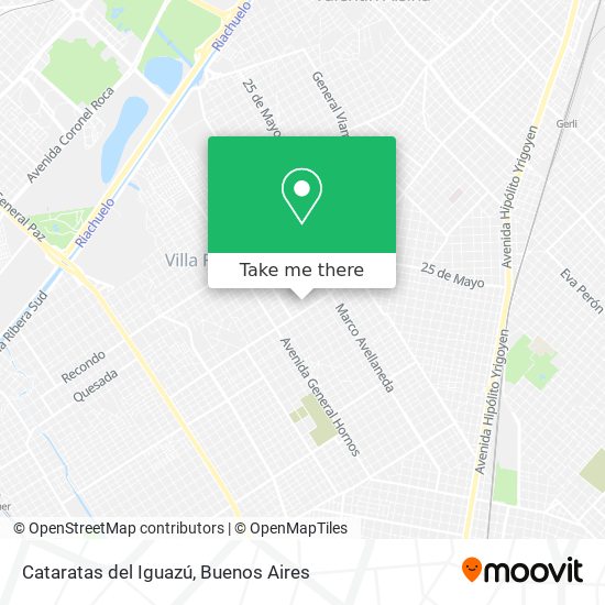 Cataratas del Iguazú map