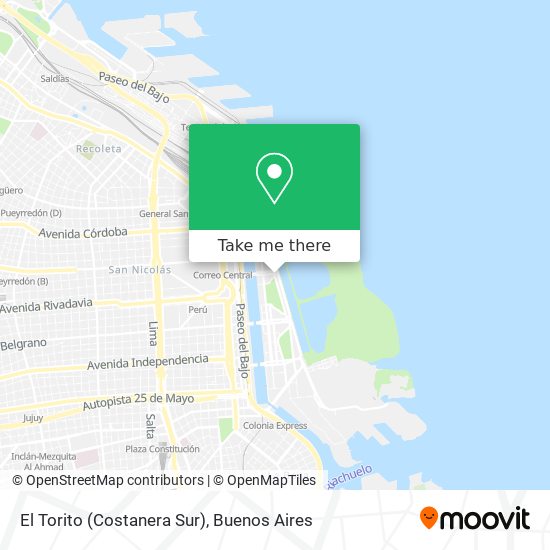 El Torito (Costanera Sur) map