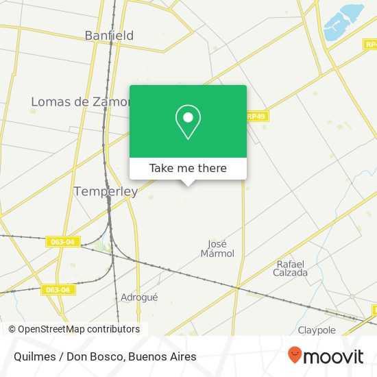 Quilmes / Don Bosco map