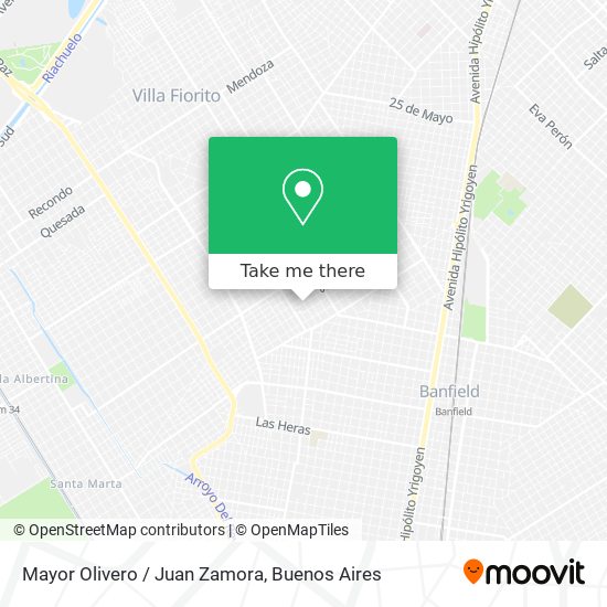 Mapa de Mayor Olivero / Juan Zamora