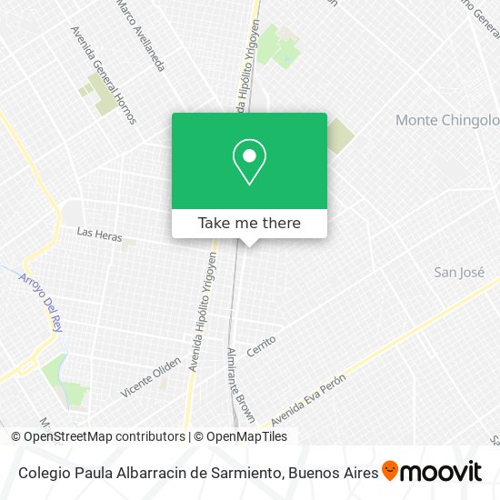 Colegio Paula Albarracin de Sarmiento map