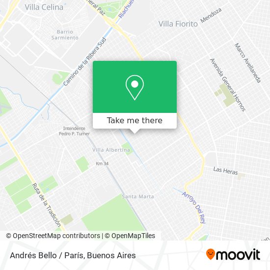 Andrés Bello / París map