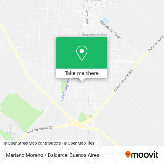 Mapa de Mariano Moreno / Balcarce