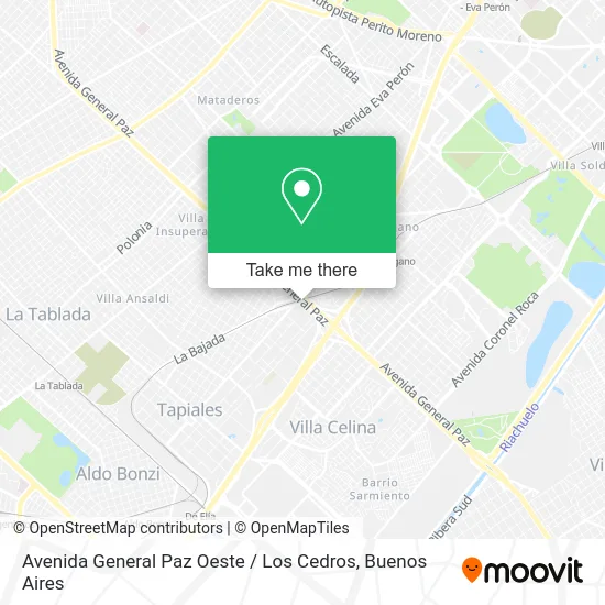 Avenida General Paz Oeste / Los Cedros map