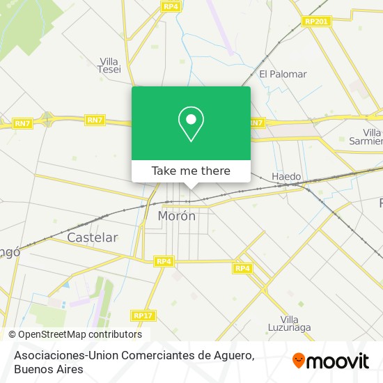 Asociaciones-Union Comerciantes de Aguero map