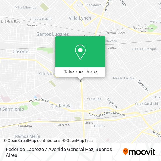 Federico Lacroze / Avenida General Paz map