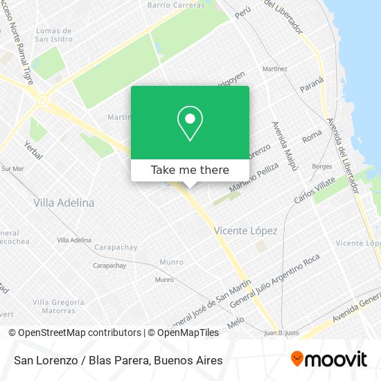 San Lorenzo / Blas Parera map