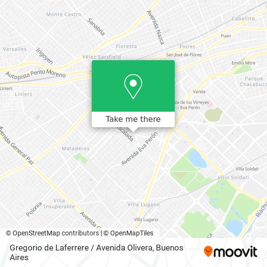 Gregorio de Laferrere / Avenida Olivera map