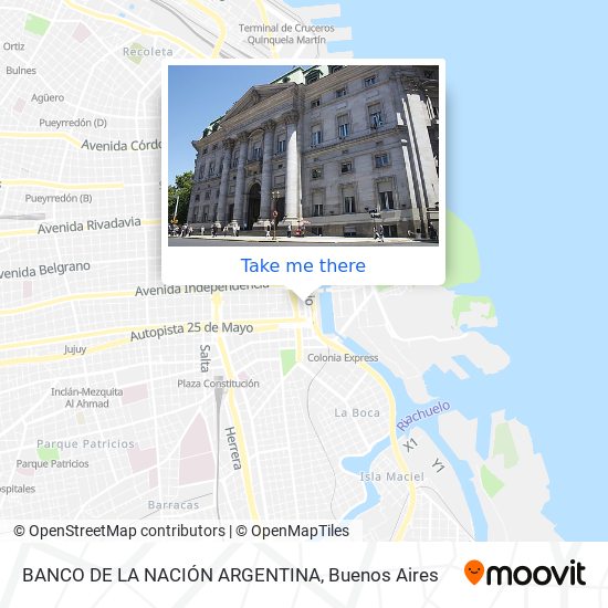 BANCO DE LA NACIÓN ARGENTINA map