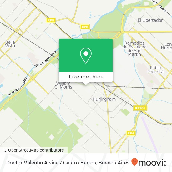 Doctor Valentín Alsina / Castro Barros map