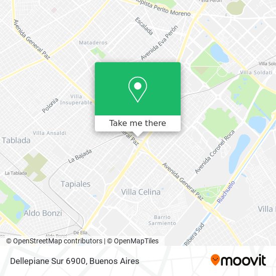 Mapa de Dellepiane Sur 6900