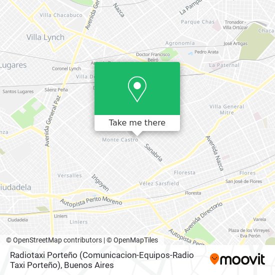 Radiotaxi Porteño (Comunicacion-Equipos-Radio Taxi Porteño) map
