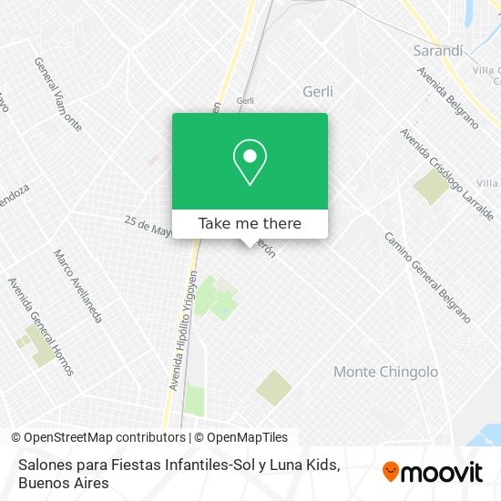 Salones para Fiestas Infantiles-Sol y Luna Kids map