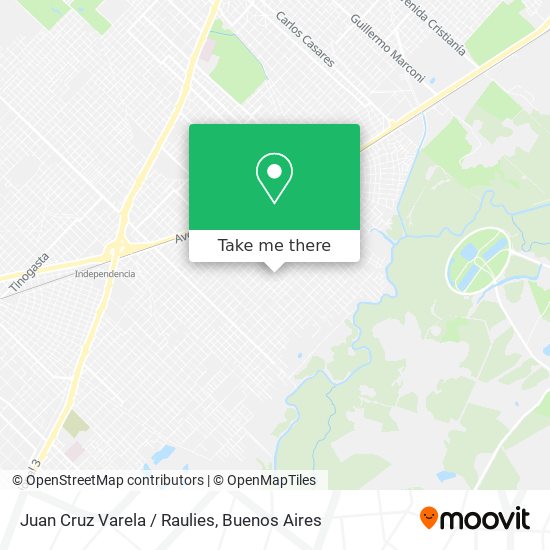 Juan Cruz Varela / Raulies map