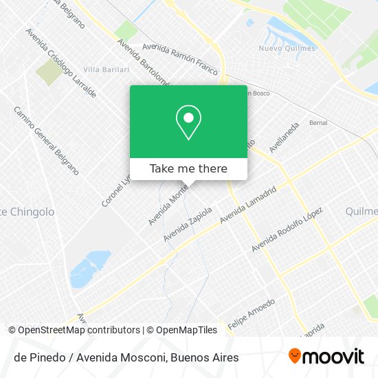 de Pinedo / Avenida Mosconi map