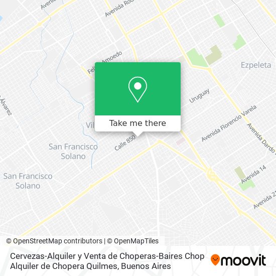 Cervezas-Alquiler y Venta de Choperas-Baires Chop Alquiler de Chopera Quilmes map