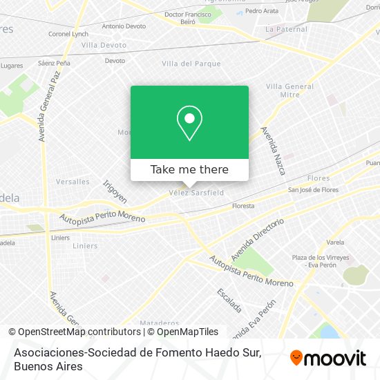 Asociaciones-Sociedad de Fomento Haedo Sur map