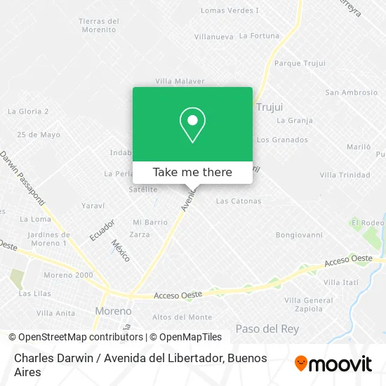 Mapa de Charles Darwin / Avenida del Libertador