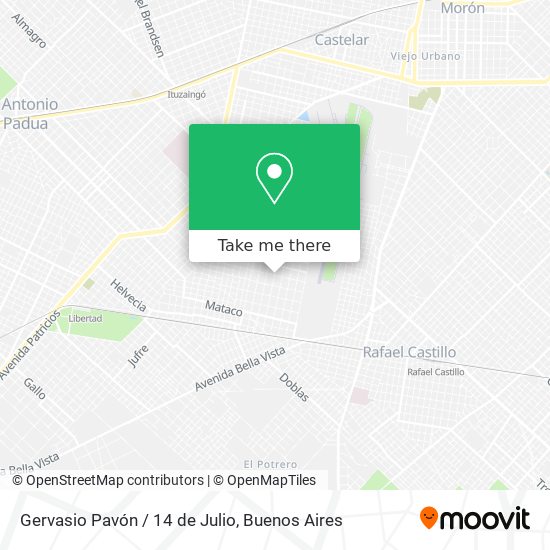 Gervasio Pavón / 14 de Julio map