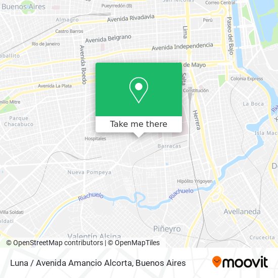 Luna / Avenida Amancio Alcorta map