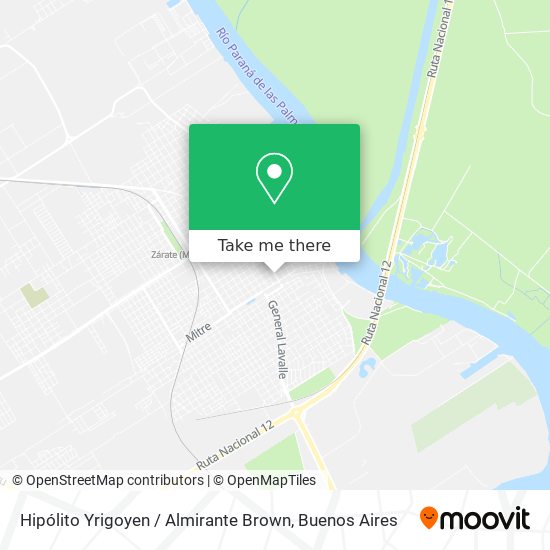 Hipólito Yrigoyen / Almirante Brown map